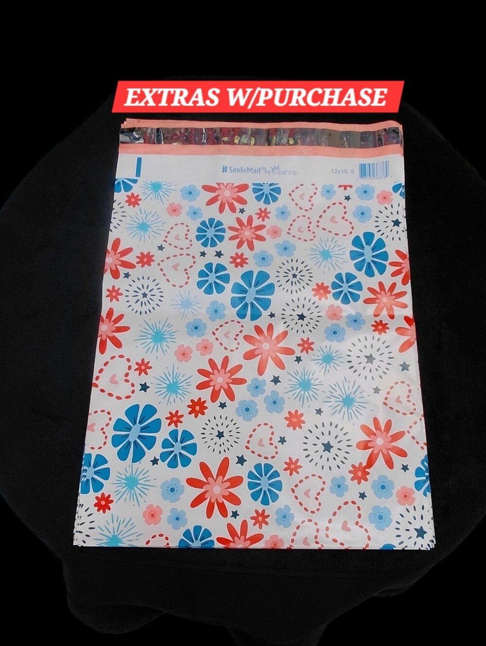 20ct. 12x15.5 Polymailers, Random Thank You Cards/Stickers